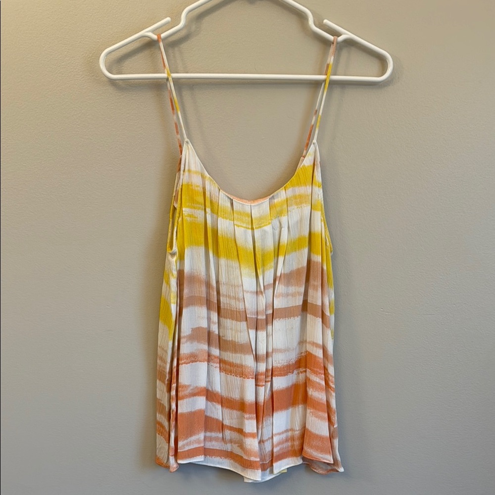 Olive & Oak Yellow and White Pleated Camisole